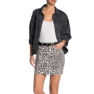 Good American Raw Edge Leopard Mini Skirt 18